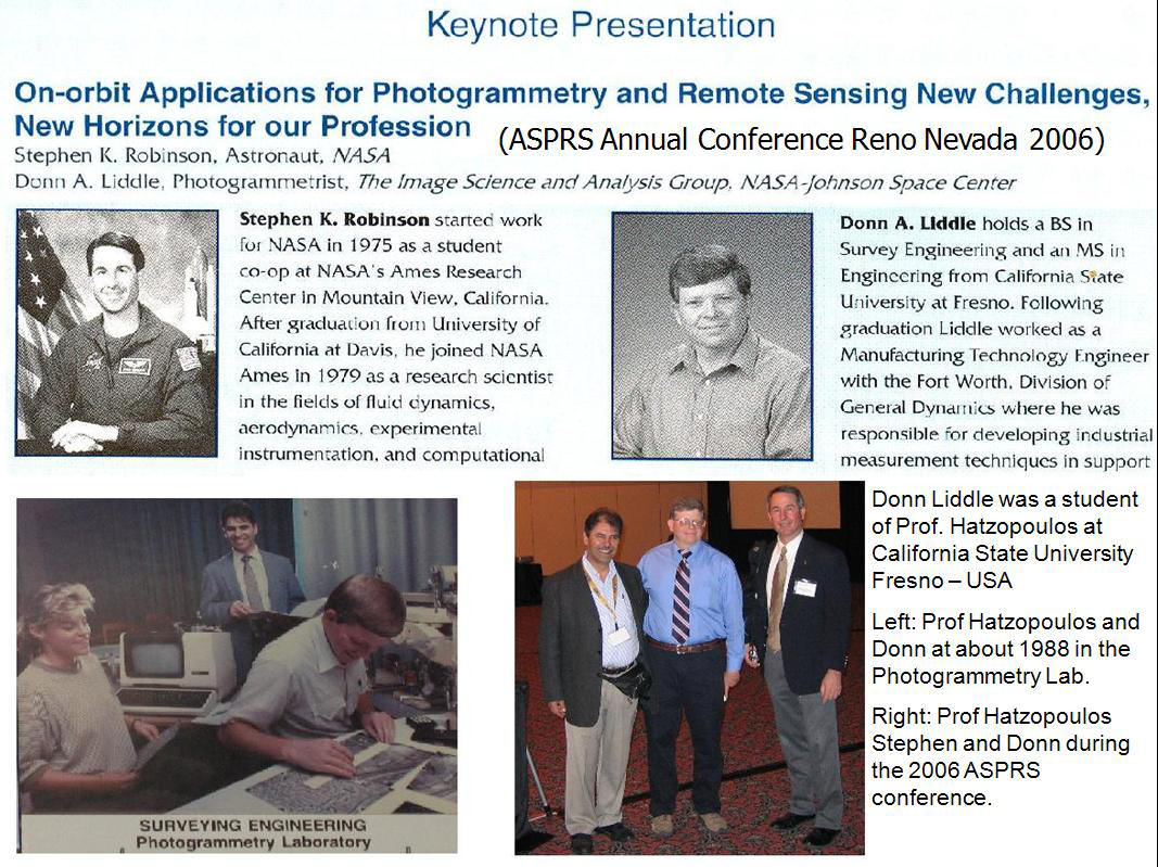  Donn Liddle      California State University Fresno        .     2006  ASPRS o Donn Liddle    Stephen Robinson        (Keynote address).